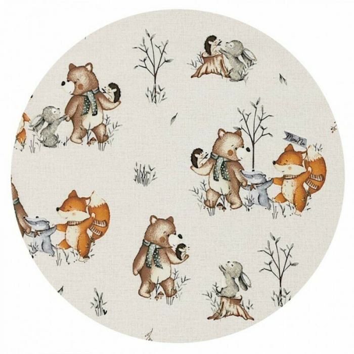 Prosop cu gluga, MimiNu, 100x100 cm, bumbac si thermo fleece, Time for fun [2]