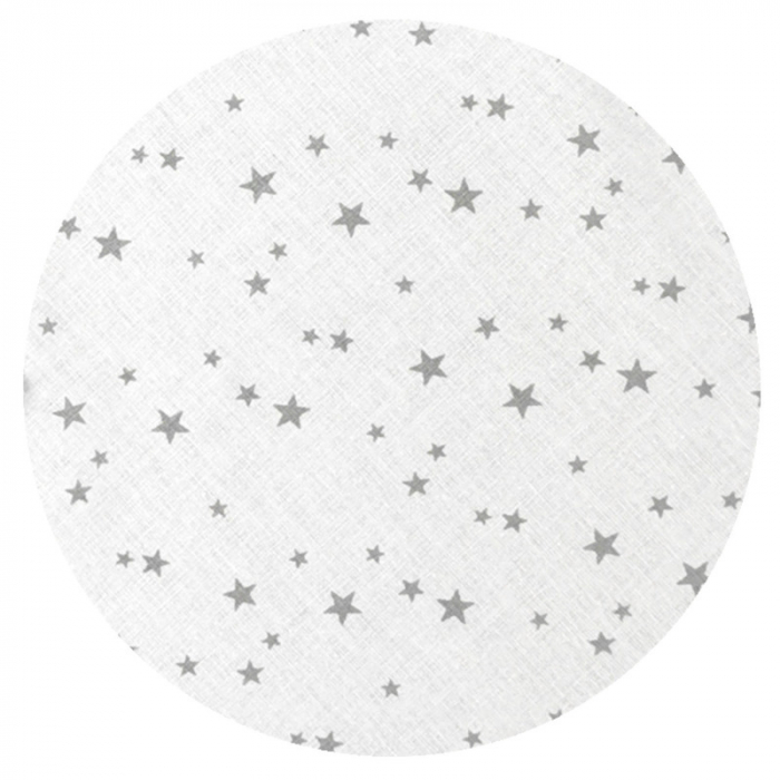 Prosop cu gluga, MimiNu, 100x100 cm, bumbac si thermo fleece, Mini Gray Stars [3]
