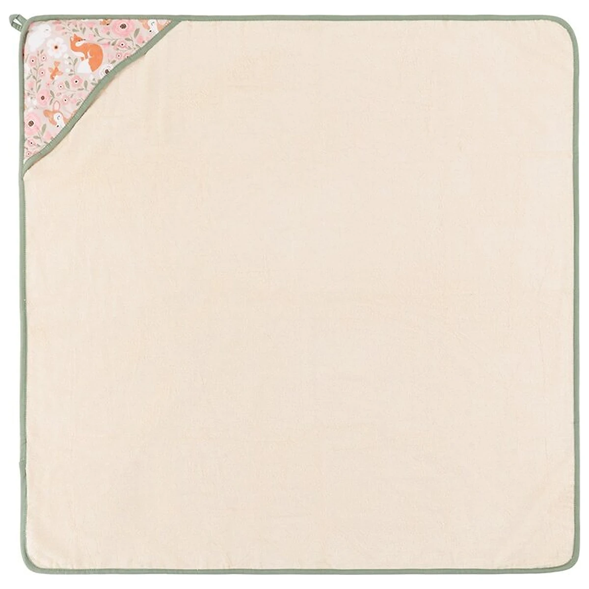 Prosop cu gluga, Petite&Mars, Loulou, 100 x 100 cm, 70% bambus, 30% bumbac, Bej [2]