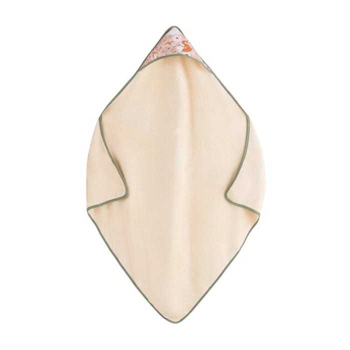 Prosop cu gluga, Petite&Mars, Loulou, 100 x 100 cm, 70% bambus, 30% bumbac, Bej [5]