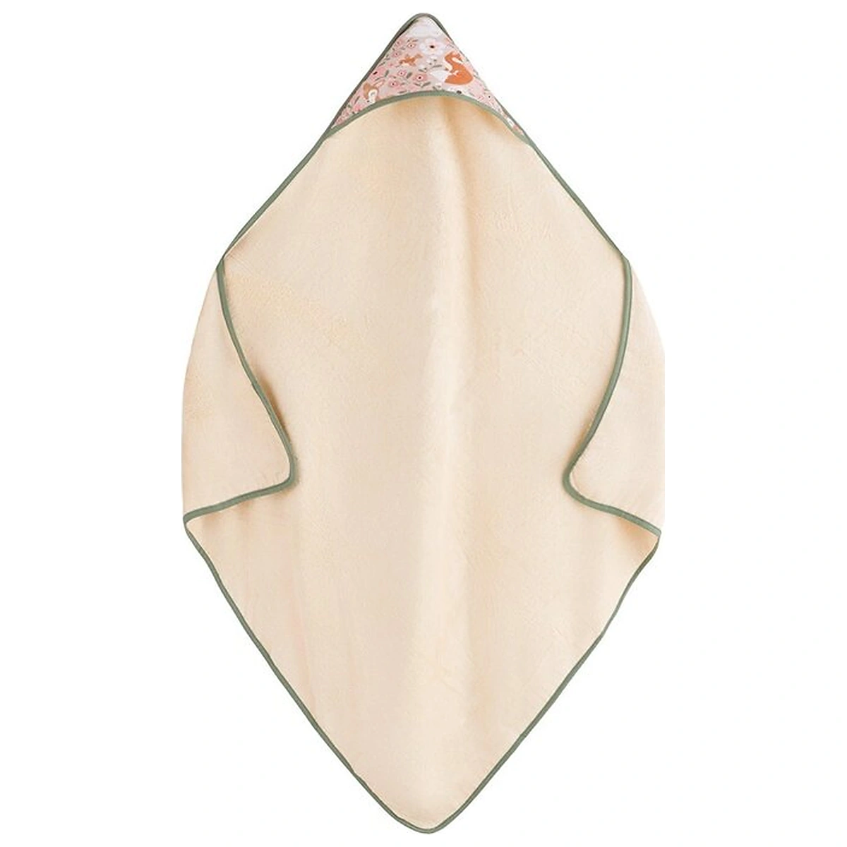 Prosop cu gluga, Petite&Mars, Loulou, 100 x 100 cm, 70% bambus, 30% bumbac, Bej [3]