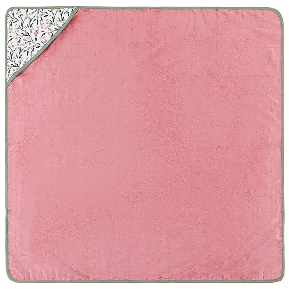 Prosop cu gluga, Petite&Mars, Loulou, 100 x 100 cm, 70% bambus, 30% bumbac, Roz [2]