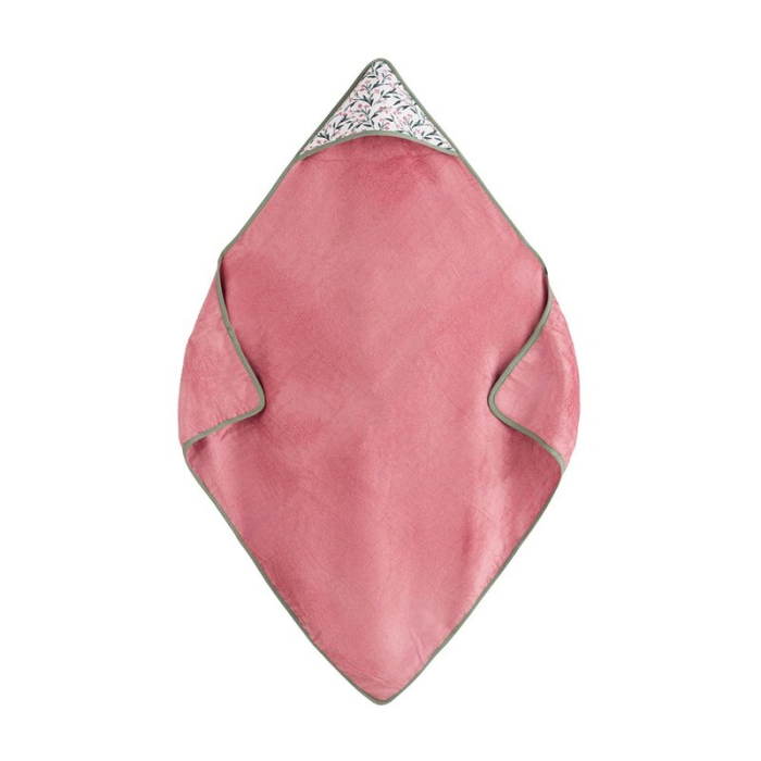 Prosop cu gluga, Petite&Mars, Loulou, 100 x 100 cm, 70% bambus, 30% bumbac, Roz [4]