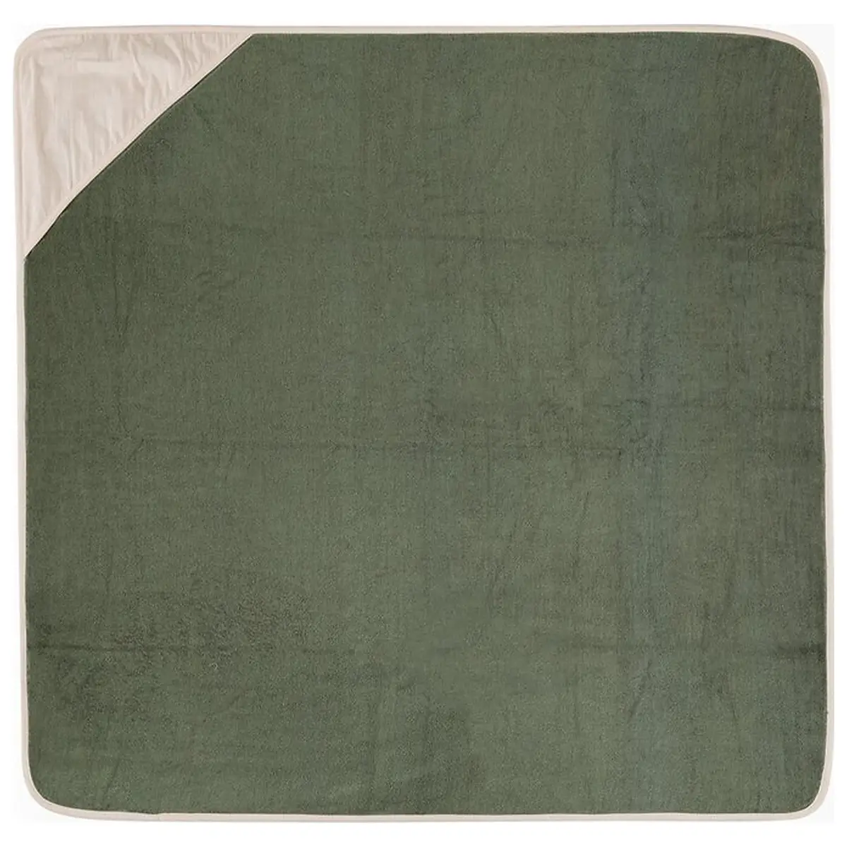 Prosop cu gluga, Petite&Mars, Loulou, 100 x 100 cm, 70% bambus, 30% bumbac, Verde Botanic [2]