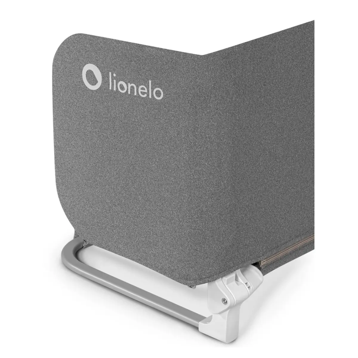 Protectie laterala pat, Lionelo, Lora, Pliabila, Sistem de blocare StandSafe, 105 x 45 cm, Gri [7]