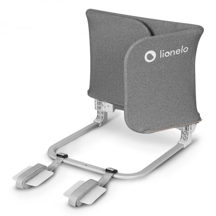 Protectie laterala pat, Lionelo, Lora, Pliabila, Sistem de blocare StandSafe, 105 x 45 cm, Gri [9]