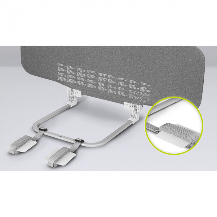 Protectie laterala pat, Lionelo, Lora, Pliabila, Sistem de blocare StandSafe, 105 x 45 cm, Gri [4]