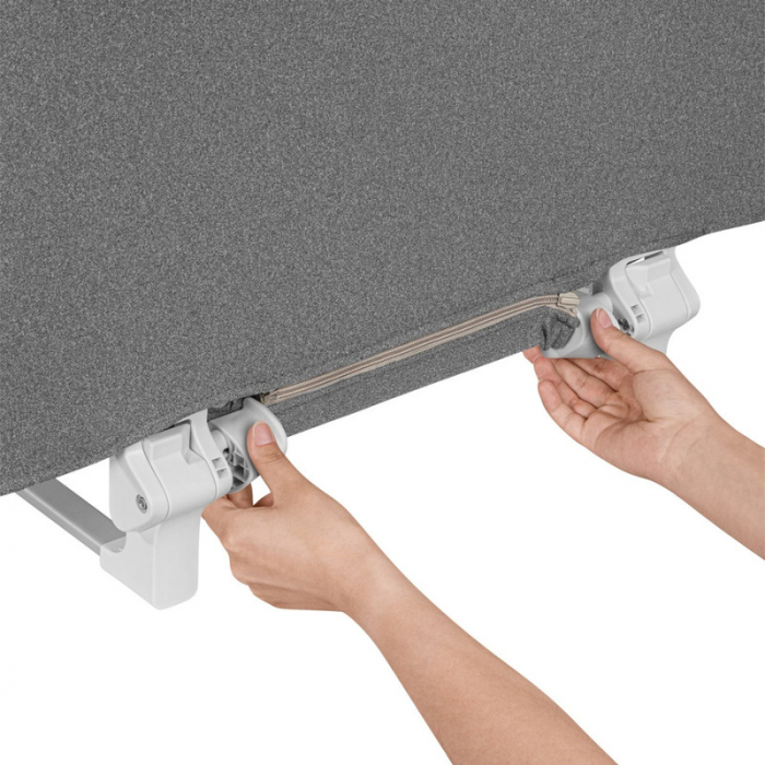 Protectie laterala pat, Lionelo, Lora, Pliabila, Sistem de blocare StandSafe, 105 x 45 cm, Gri [5]