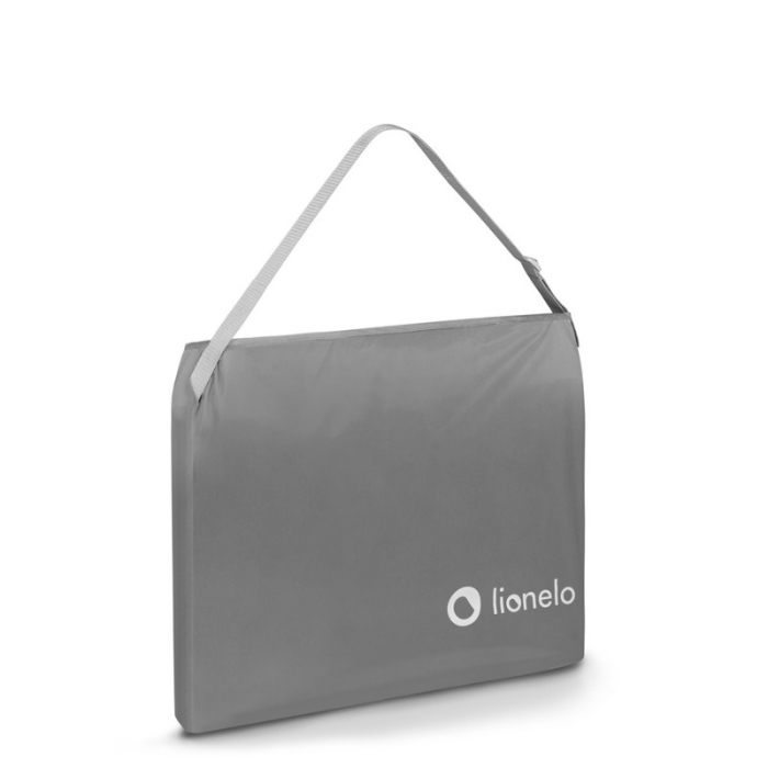 Protectie laterala pat, Lionelo, Lora, Pliabila, Sistem de blocare StandSafe, 105 x 45 cm, Gri [13]