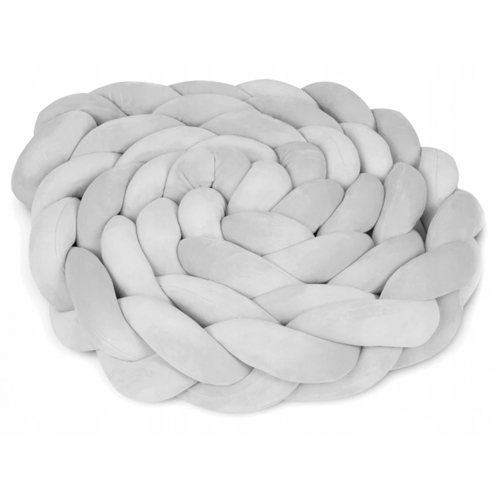 Protectie laterala pentru patut, impletita, 3 M, Ricokids - Gri [1]