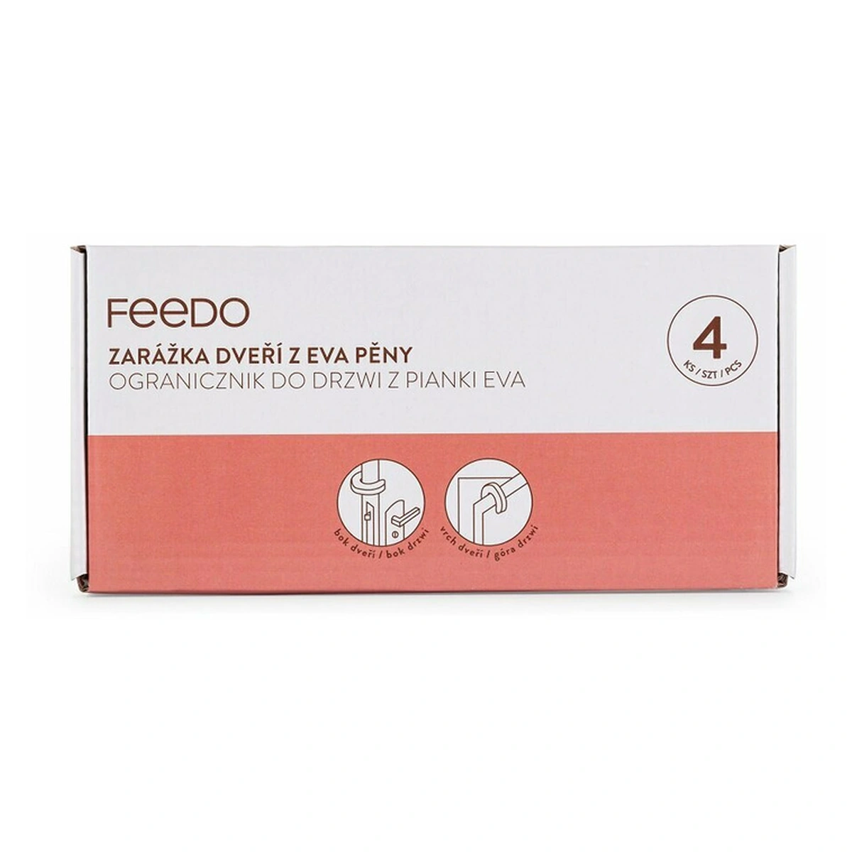 Protectii pentru oprirea usilor Feedo, Din spuma EVA, 4 bucati, Alb [3]