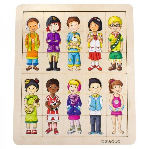 Puzzle amesteca si potriveste Copiii lumii - Beleduc [1]