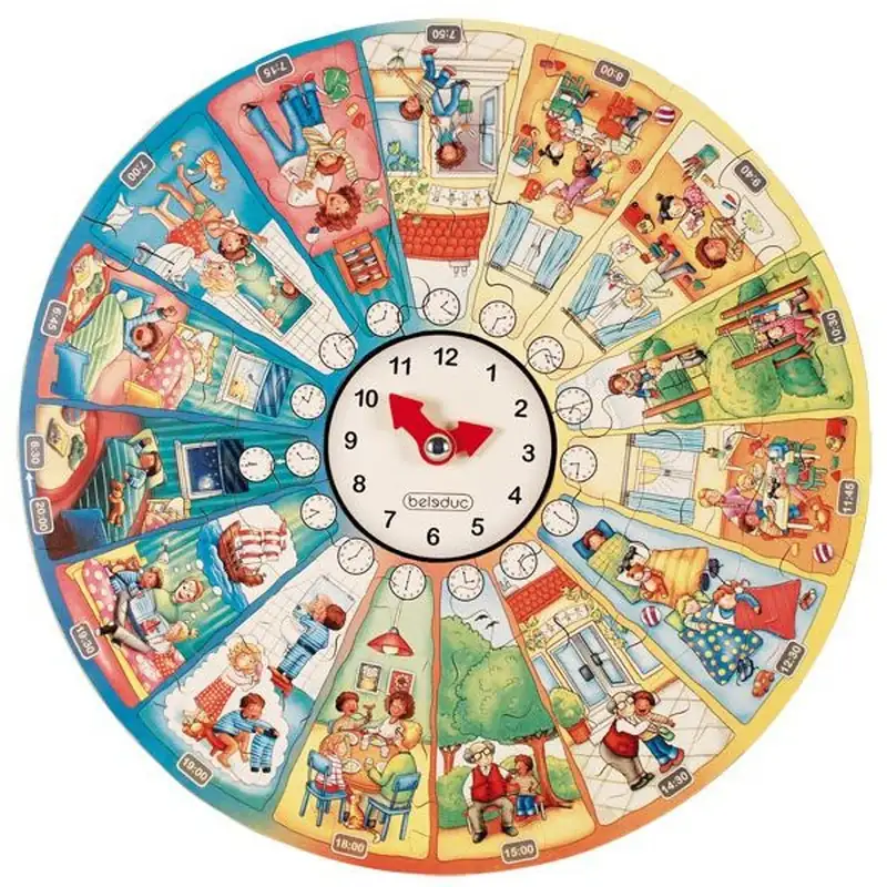 Puzzle circular Invata ceasul Beleduc [4]