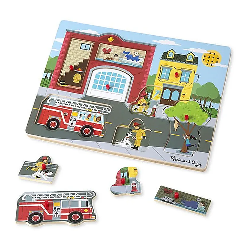 Puzzle cu sunete Brigada de pompieri Melissa and Doug [2]