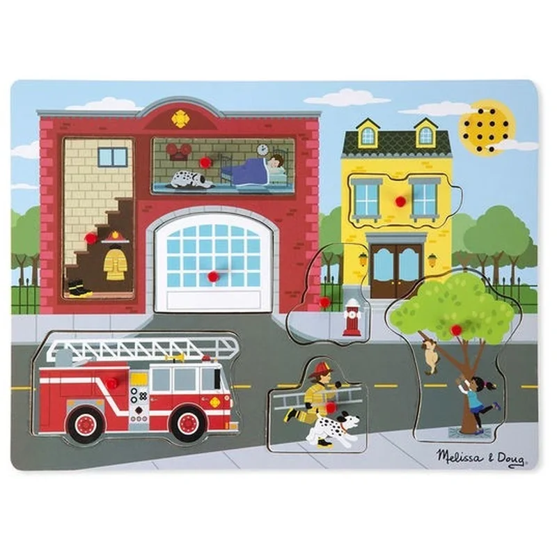 Puzzle cu sunete Brigada de pompieri Melissa and Doug [1]