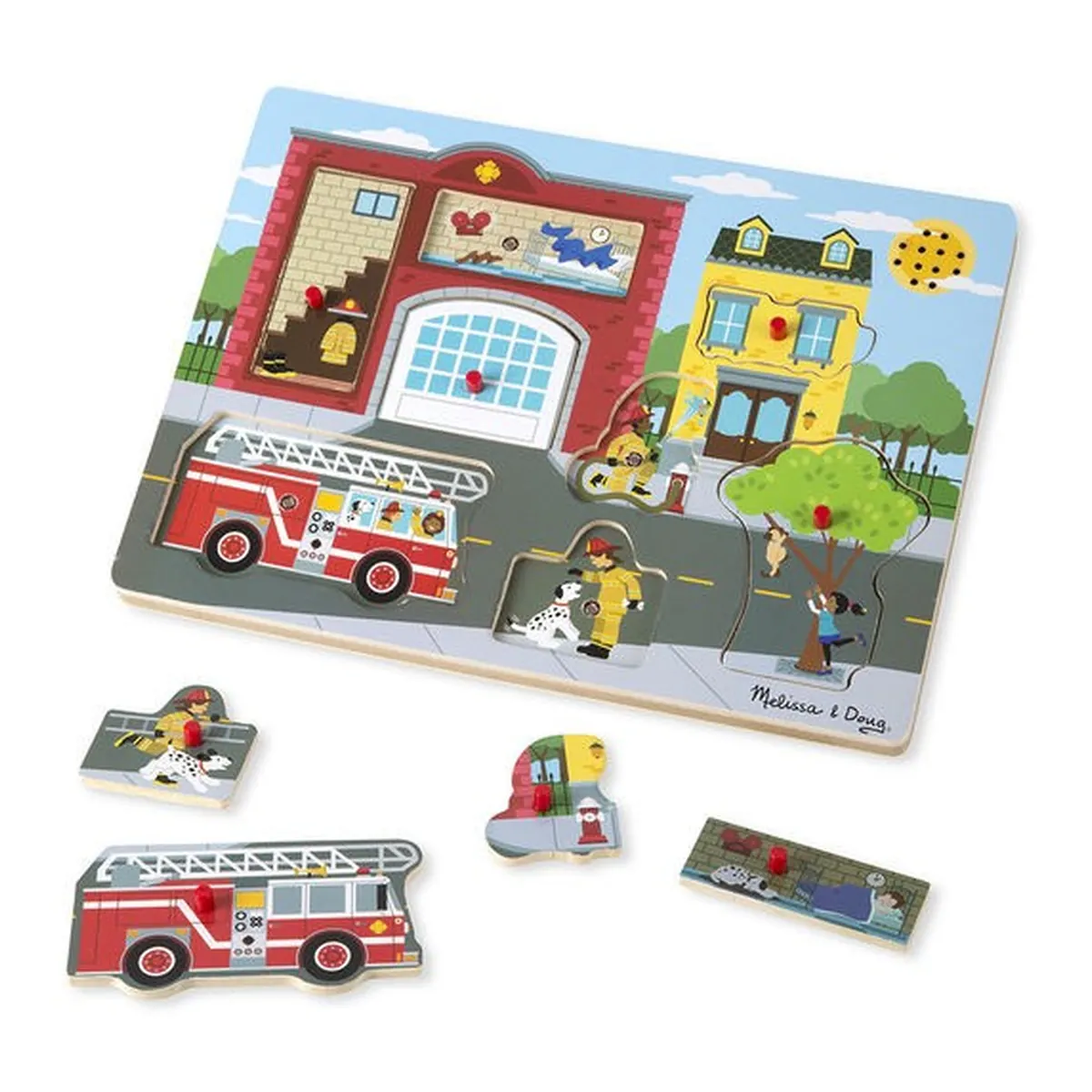 Puzzle cu sunete Brigada de pompieri Melissa and Doug [2]