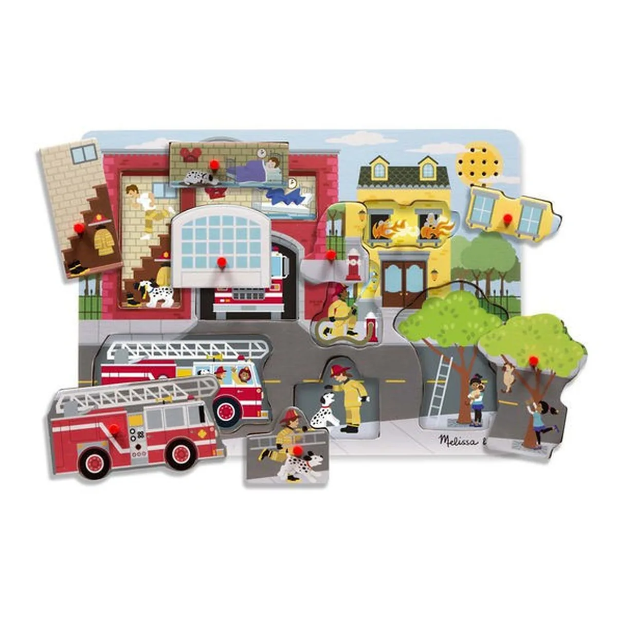 Puzzle cu sunete Brigada de pompieri Melissa and Doug [3]