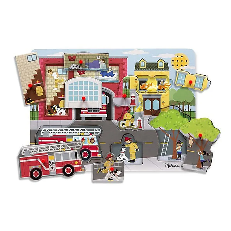 Puzzle cu sunete Brigada de pompieri Melissa and Doug [3]