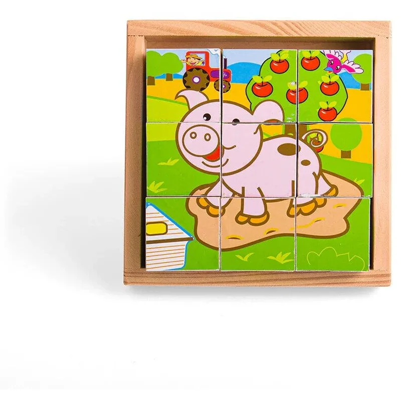 Puzzle cubic - animale domestice de la BIGJIGS Toys [2]