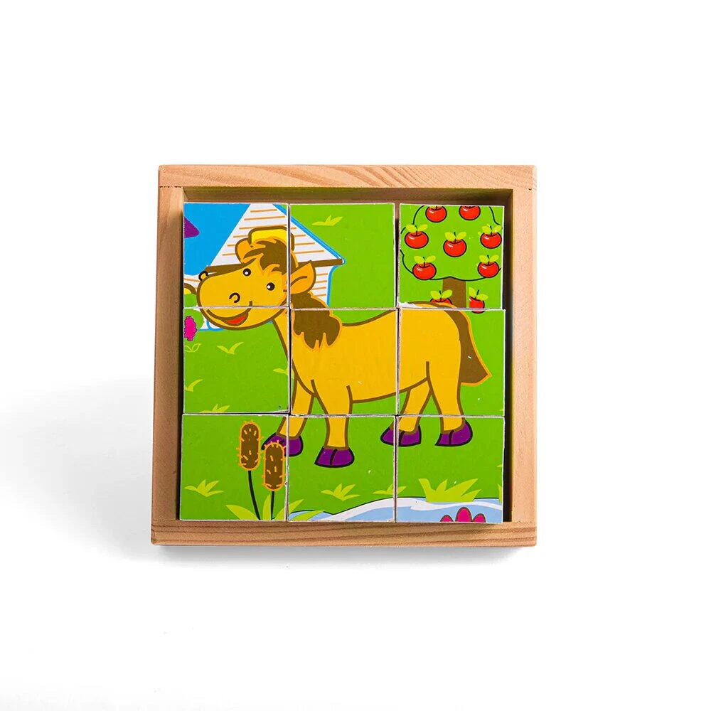 Puzzle cubic - animale domestice de la BIGJIGS Toys [4]