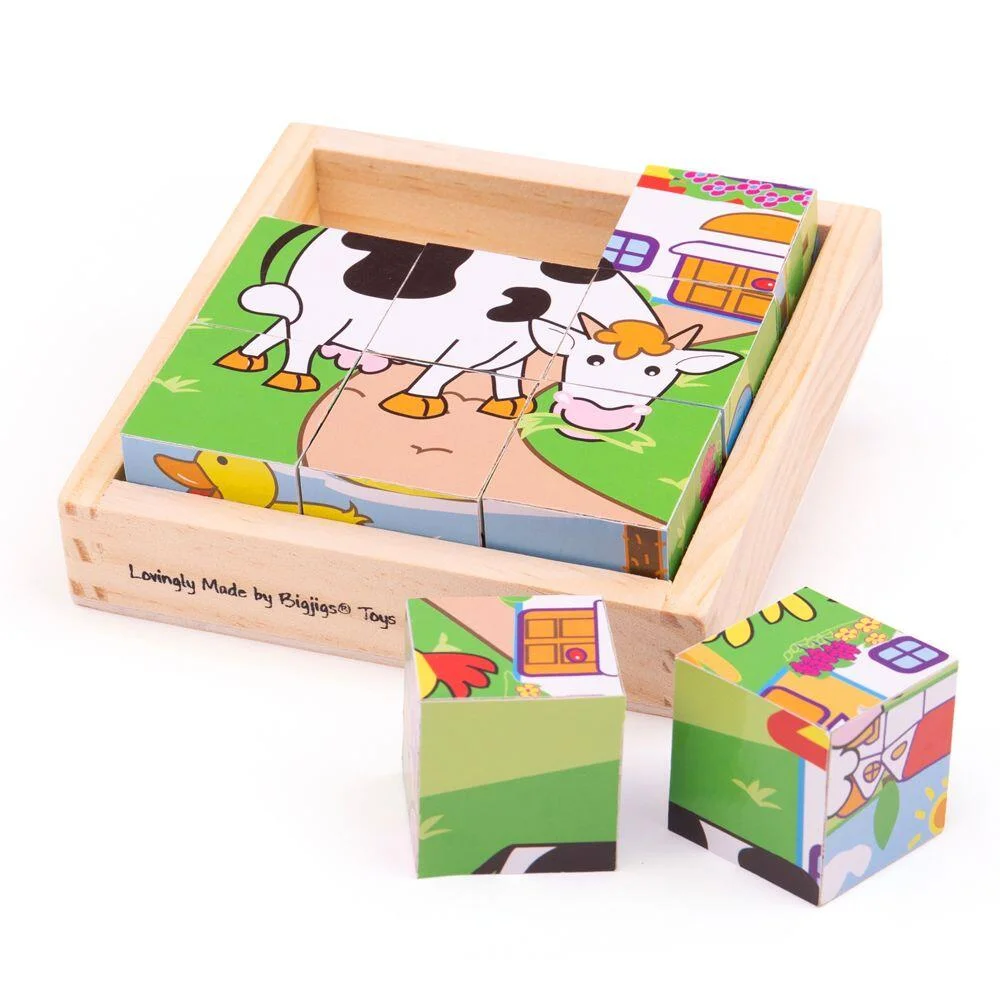 Puzzle cubic - animale domestice de la BIGJIGS Toys [1]