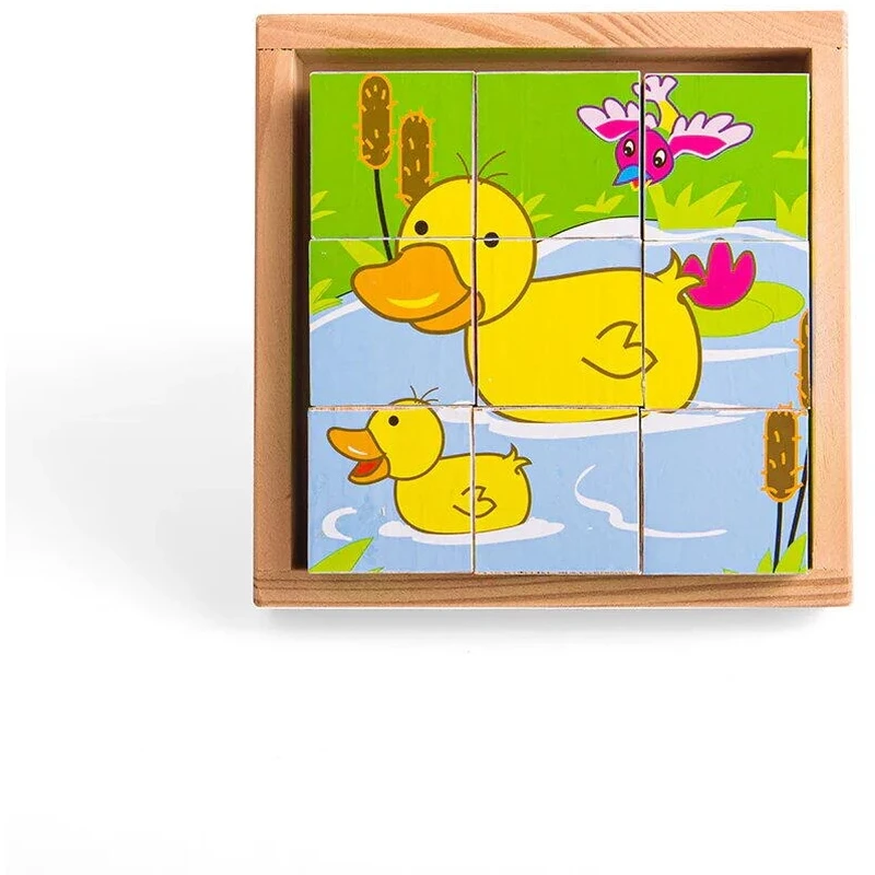Puzzle cubic - animale domestice de la BIGJIGS Toys [3]