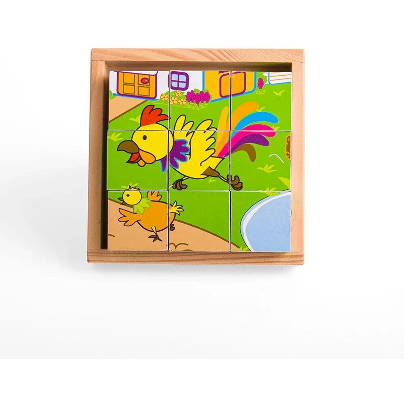Puzzle cubic - animale domestice de la BIGJIGS Toys [7]