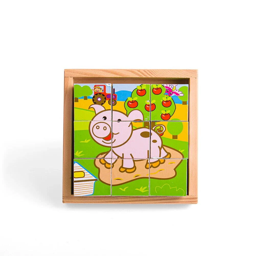 Puzzle cubic - animale domestice de la BIGJIGS Toys [2]