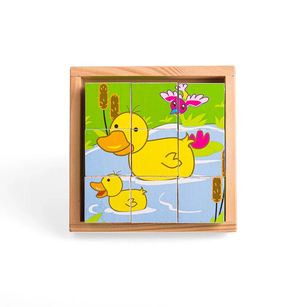 Puzzle cubic - animale domestice de la BIGJIGS Toys [3]