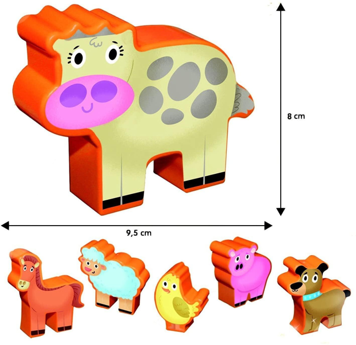 Puzzle de podea - Distractie la ferma (12 piese) LISCIANI 4 ani [3]