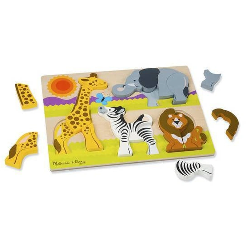 Puzzle din lemn Jumbo Safari Melissa and Doug [3]