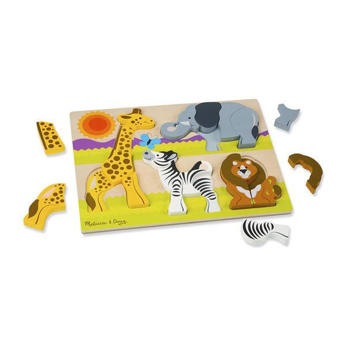 Puzzle din lemn Jumbo Safari Melissa and Doug [3]
