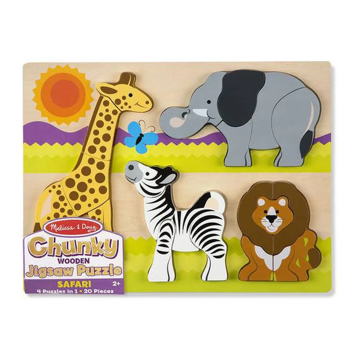 Puzzle din lemn Jumbo Safari Melissa and Doug [4]