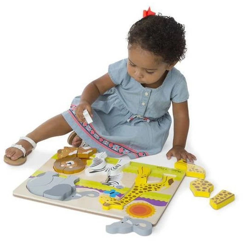 Puzzle din lemn Jumbo Safari Melissa and Doug [5]