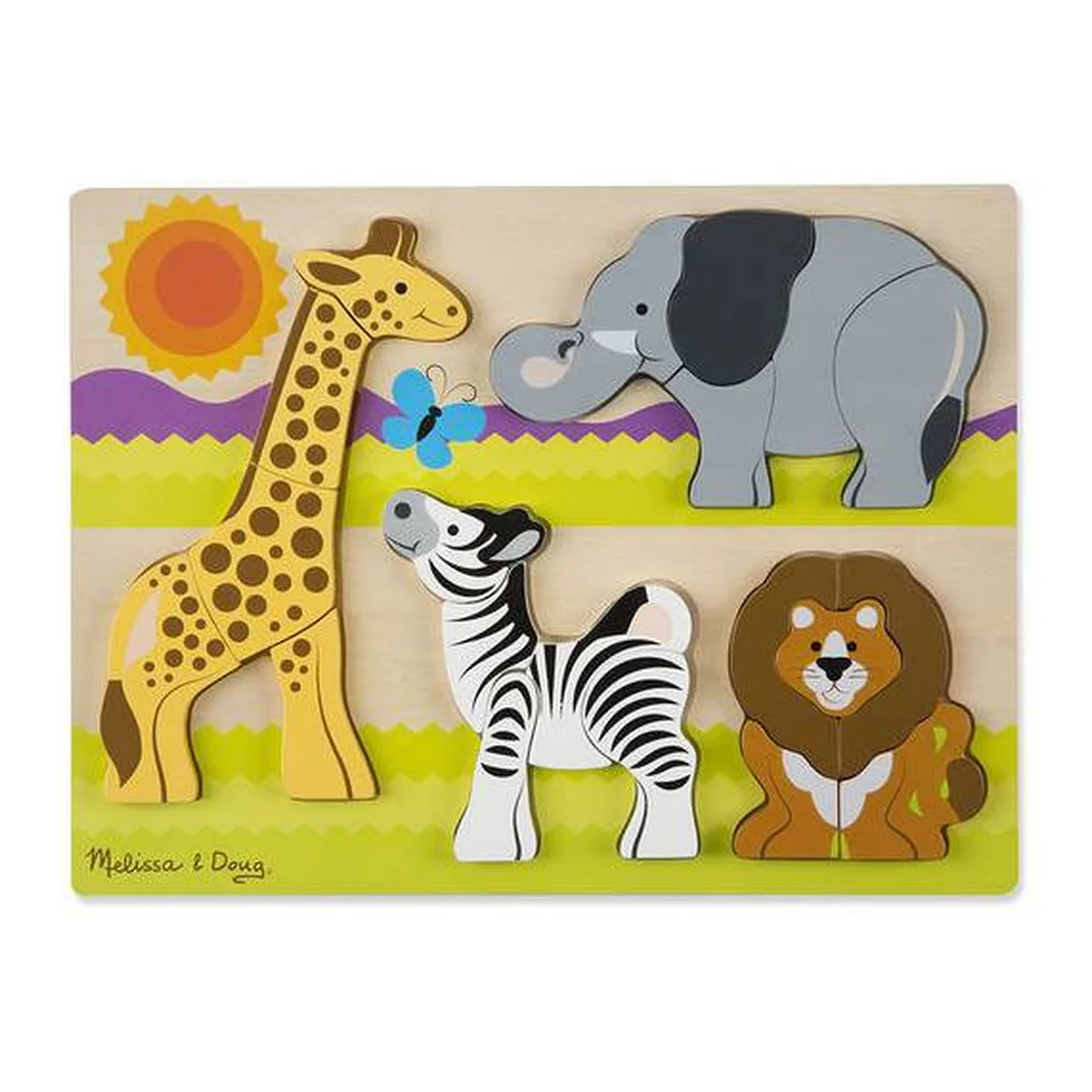 Puzzle din lemn Jumbo Safari Melissa and Doug [2]