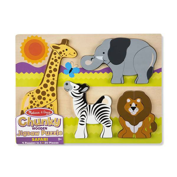 Puzzle din lemn Jumbo Safari Melissa and Doug [4]