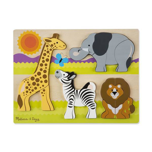 Puzzle din lemn Jumbo Safari Melissa and Doug [2]