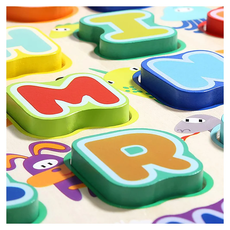 Puzzle din lemn - Litere si animalute [4]