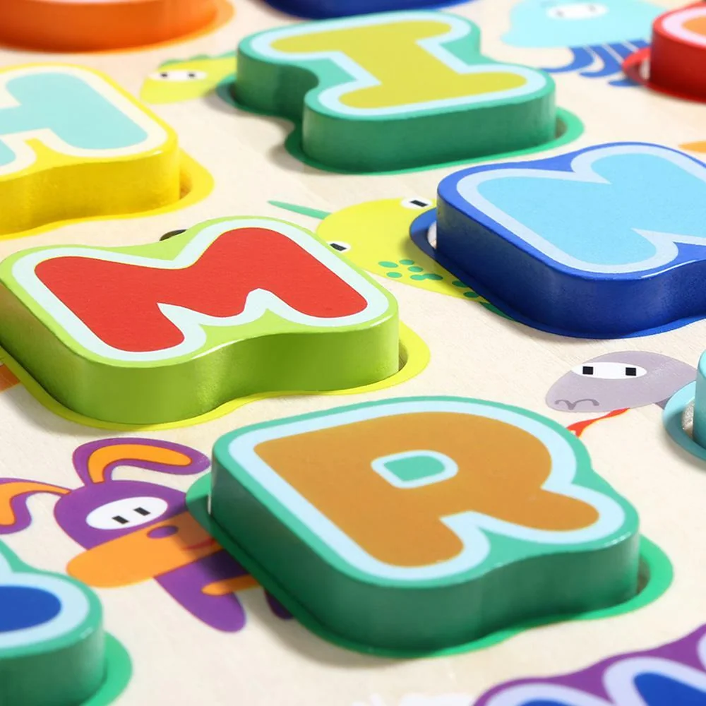 Puzzle din lemn - Litere si animalute [3]