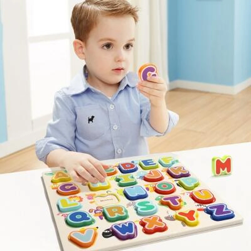 Puzzle din lemn - Litere si animalute [2]
