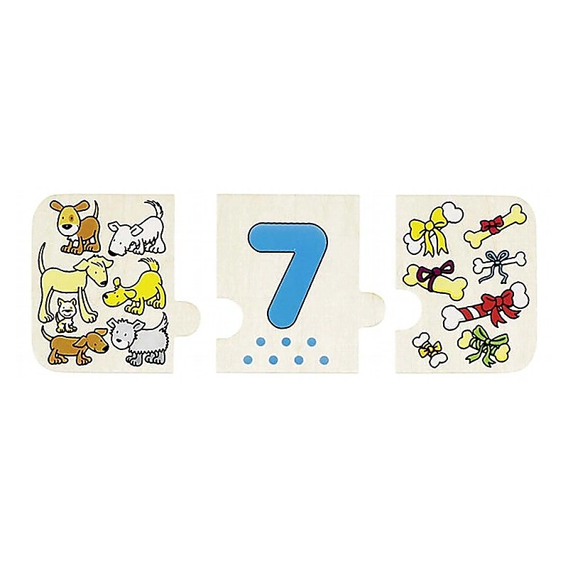 Puzzle lemn cu autocorectie invata Numerele [2]