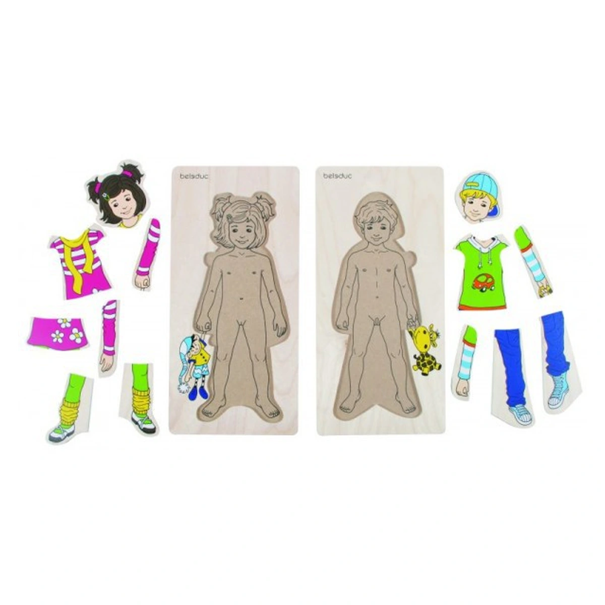 Puzzle lemn Imbracam copiii Beleduc [2]