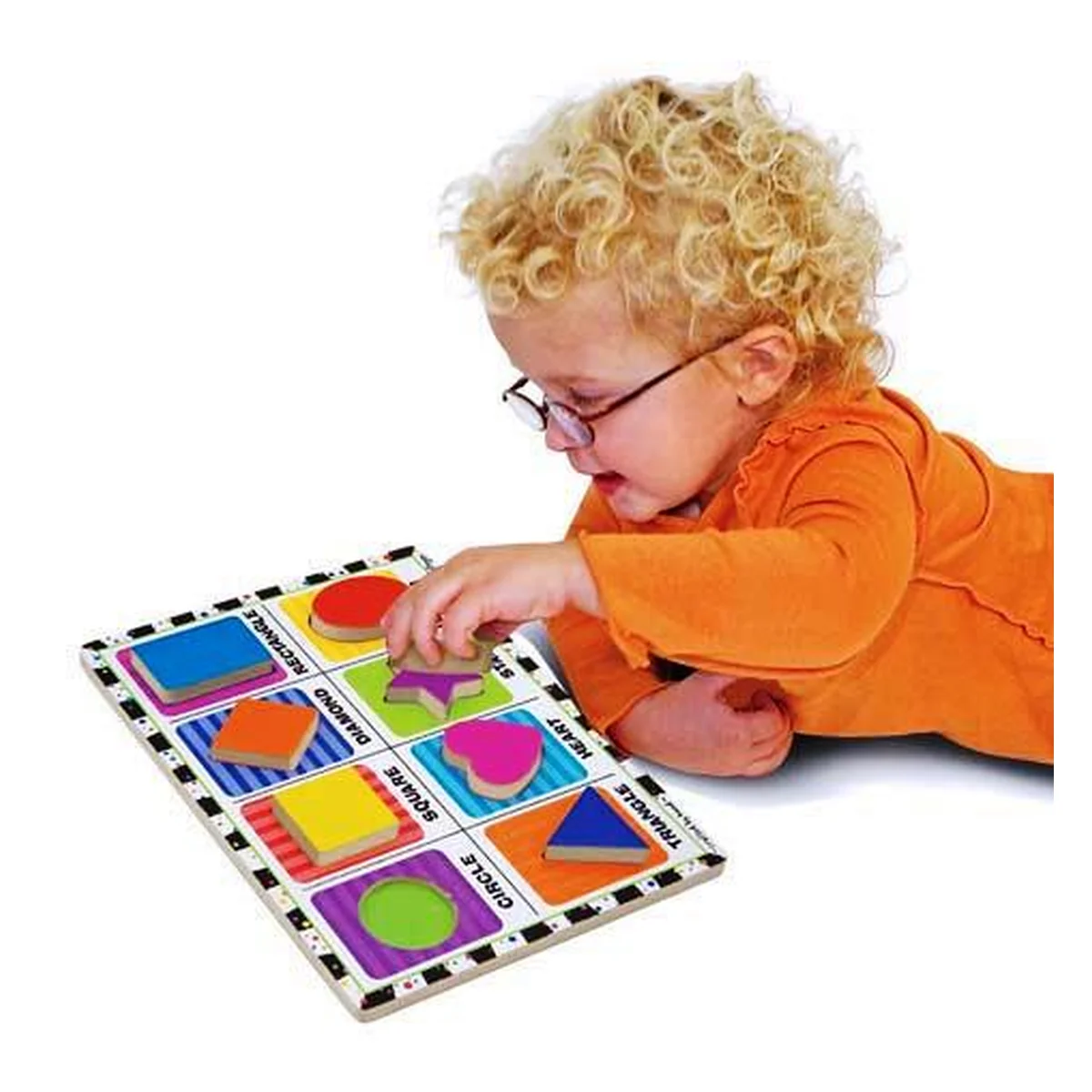 Puzzle lemn in relief Forme geometrice Melissa and Doug [2]