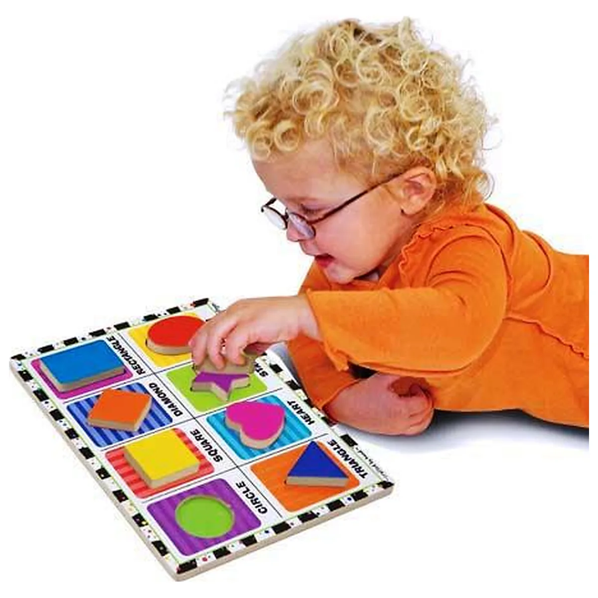 Puzzle lemn in relief Forme geometrice Melissa and Doug [2]