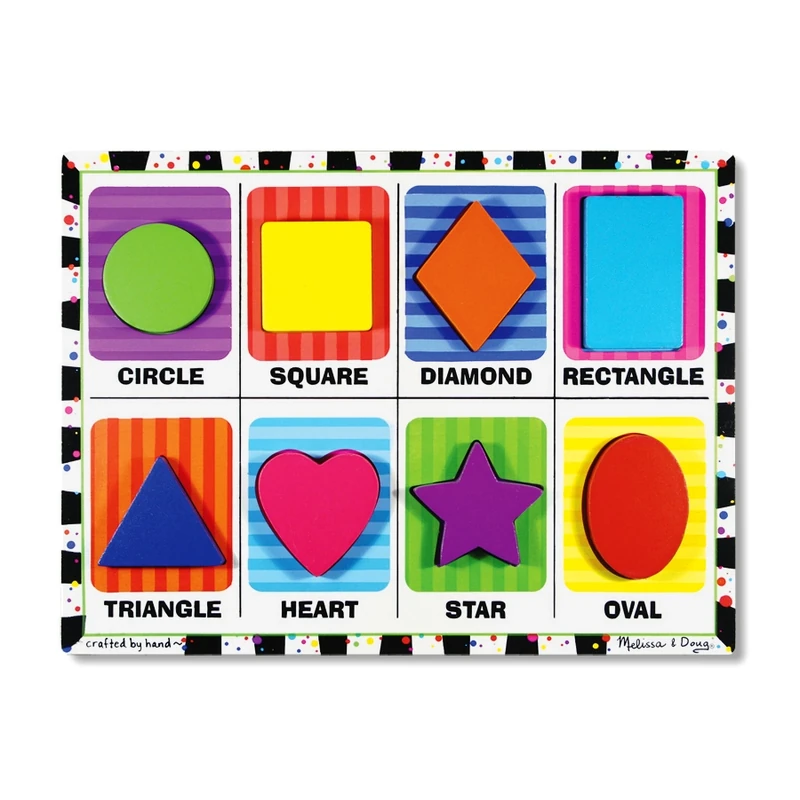 Puzzle lemn in relief Forme geometrice Melissa and Doug [1]