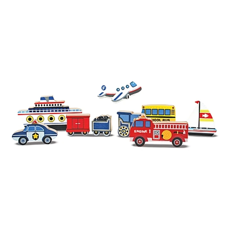 Puzzle lemn in relief Mijloace de transport Melissa and Doug [2]