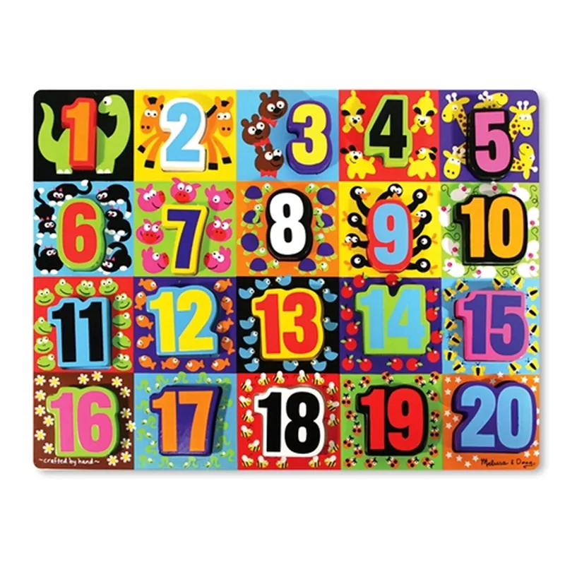 Puzzle lemn in relief Numere de la 1 la 20 - Melissa and Doug [2]