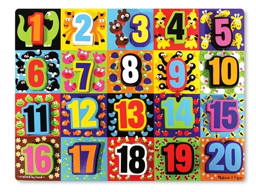 Puzzle lemn in relief Numere de la 1 la 20 - Melissa and Doug [2]