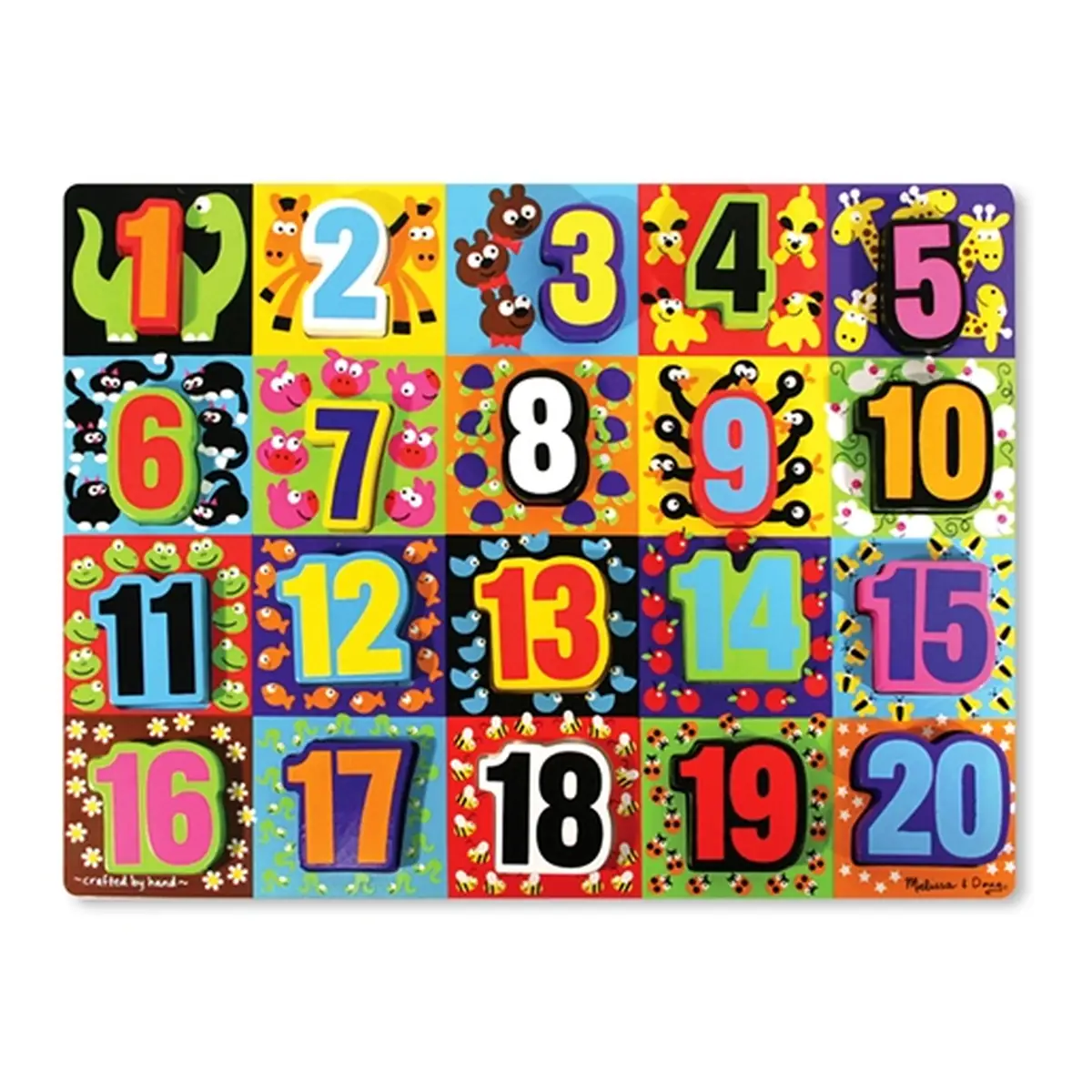 Puzzle lemn in relief Numere de la 1 la 20 - Melissa and Doug [2]
