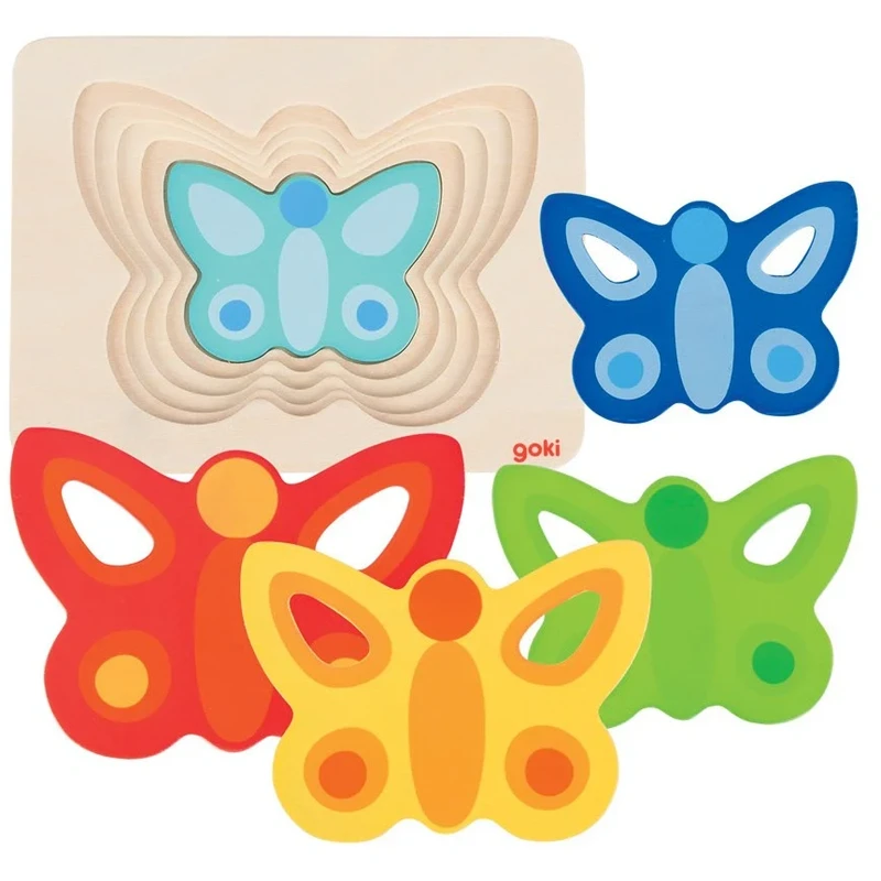 Puzzle stratificat Fluturasi colorati [1]